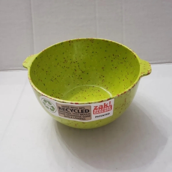 ZAK Confetti 5 piece Melamine Condiment Mixing Bowl w Tab Handle 4.5" Lime Green - Picture 2 of 6